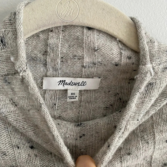 MADEWELL Mockneck  Wool Blend Mockneck Speckled Ribbed Sweater Size XS - Picture 4 of 12